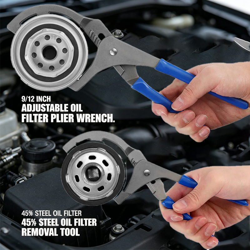 Oil Filter Wrench - 1개 9/12인치 오일 필터 플라이어 클램프형