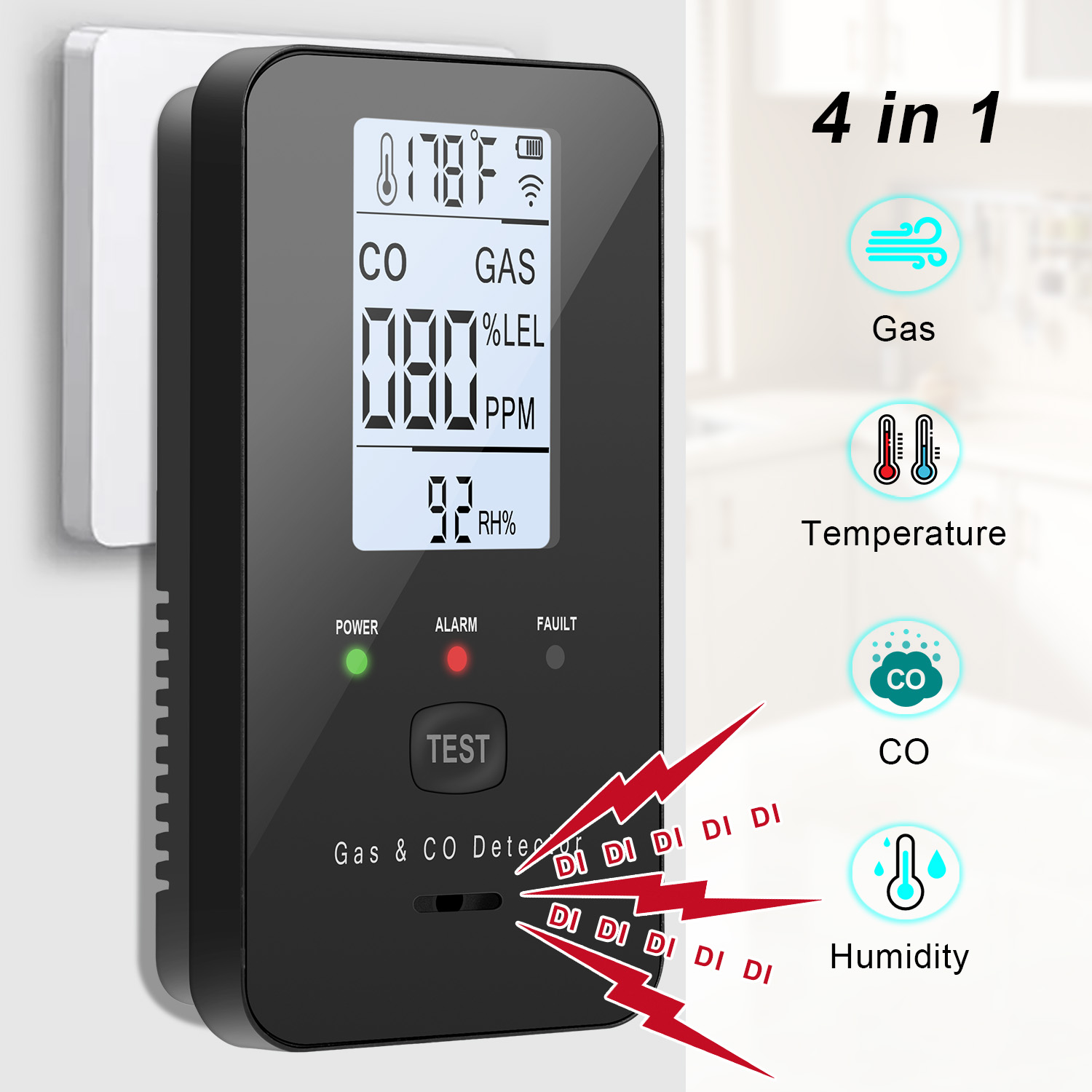 천연가스 및 일산화탄소 감지기, 플러그인 일산화탄소 경 - Smoke Leak Detector 리뷰 및 가격