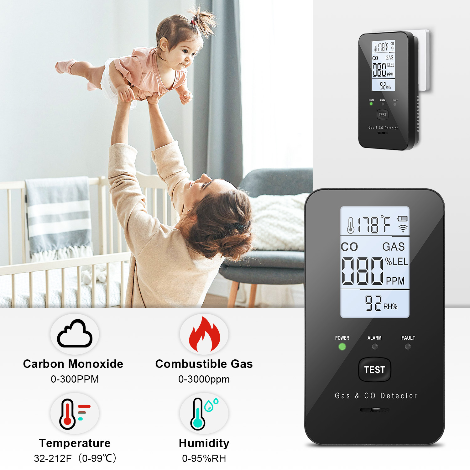 천연가스 및 일산화탄소 감지기, 플러그인 일산화탄소 경 - Smoke Leak Detector 리뷰 및 가격