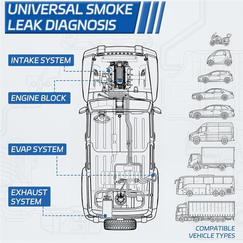 12-in-1 EVAP 진공 누출 감지기 - 프로 자동 - Smoke Leak Detector 리뷰 및 가격